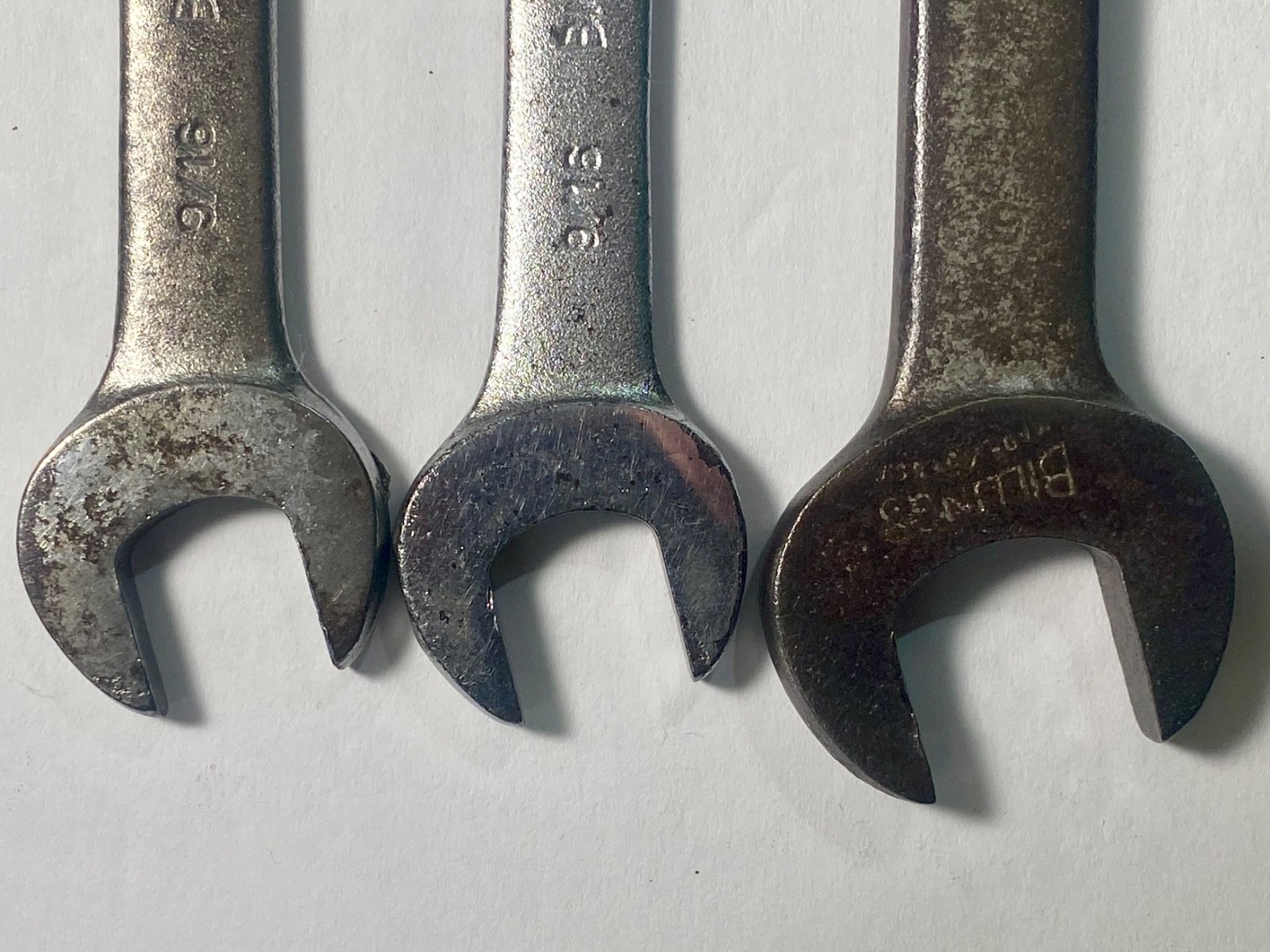 Vintage Billings 3 pc. Wrench Lot, Made in USA, ca 40’s-60’s