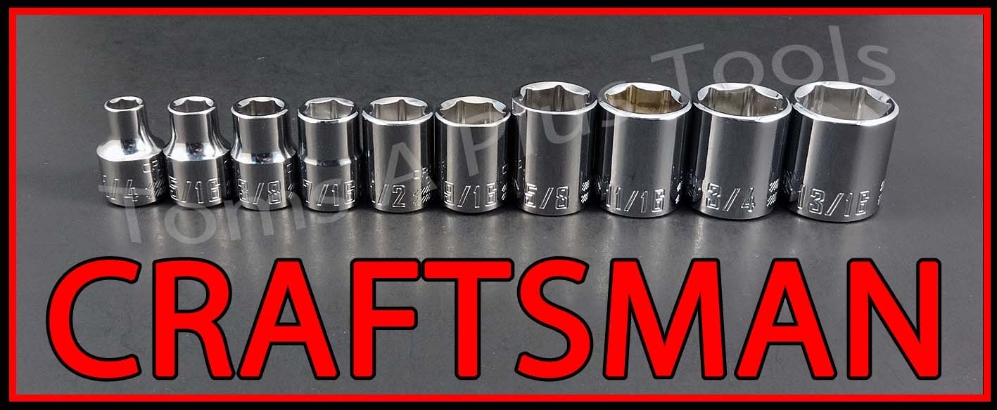 CRAFTSMAN HAND TOOLS 20pc 3/8 SAE METRIC MM 6pt ratchet wrench socket set
