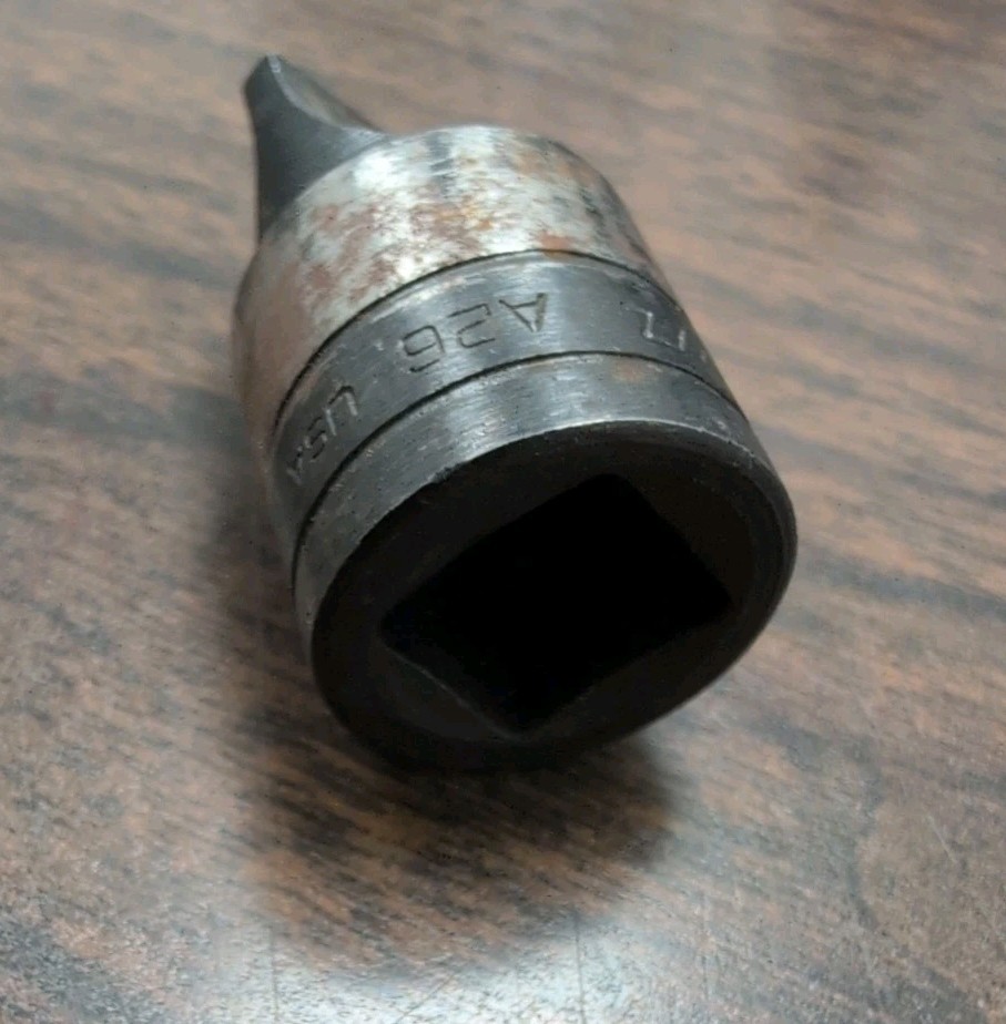 Vintage Snap-On A26 Drag Link Socket 1/2″ Drive 3/4″ Blade USA Flat Head Tool