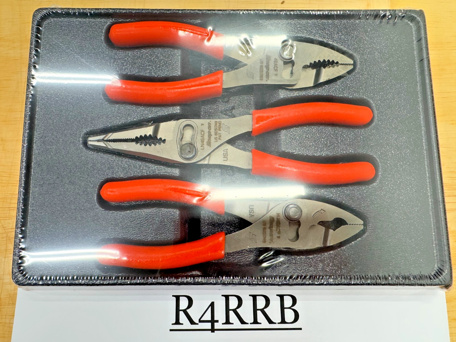 Snap-on Tools USA NEW SEALED 3pc ORANGE Soft Grip Slip Joint Pliers Set PL346ACO