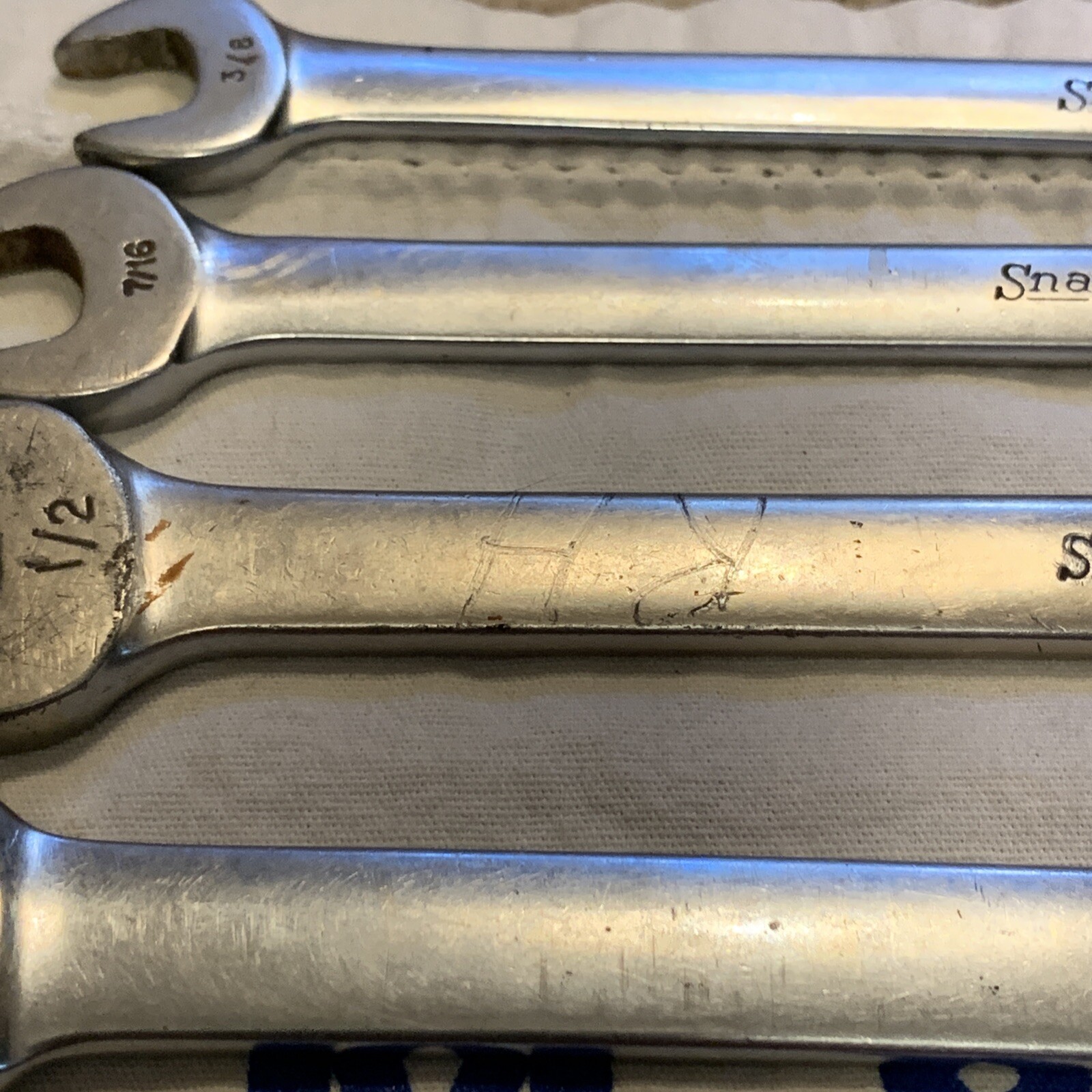 Snap-on Tools 13pc SAE 12pt Combination Wrench Set 3/8″ to 1-1/8″ OEX714KB