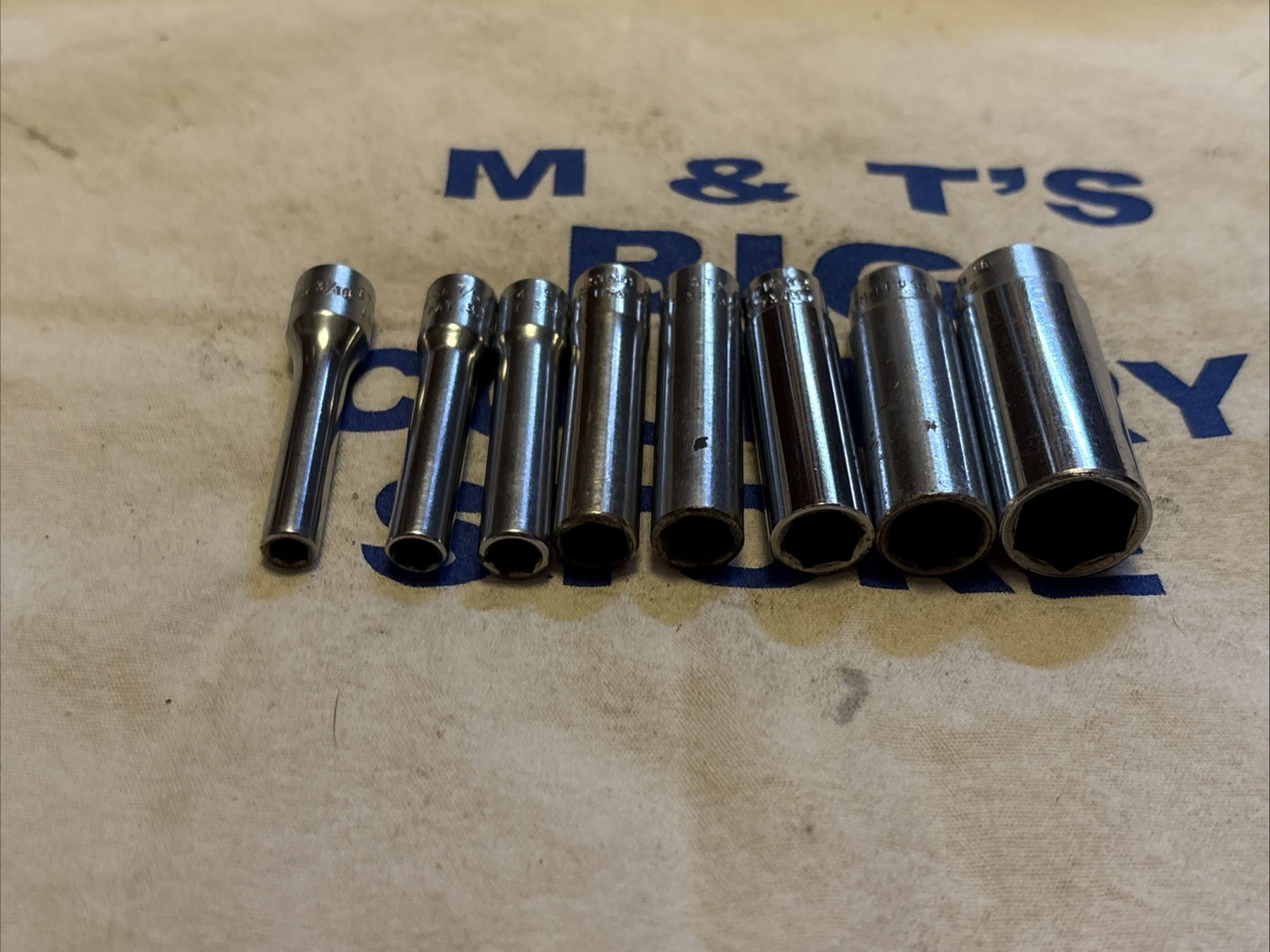Snap-on Tools USA 1/4″ Drive 8pc SAE 6pt Deep Socket Set (3/16- 9/16) STM
