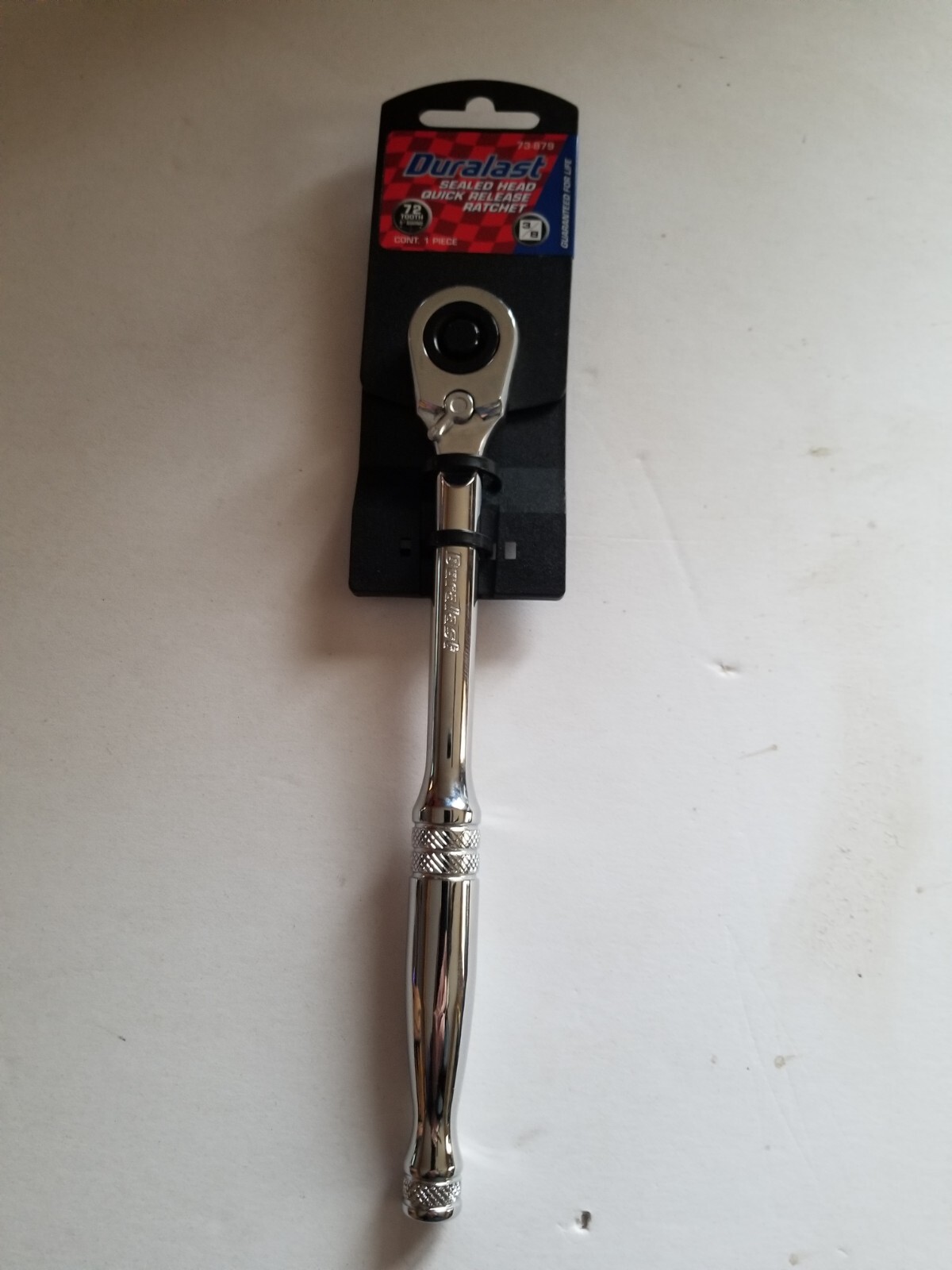 Duralast 73-879 Ratchet 3/8″ Drive 72 Tooth Sealed Head Quick Release 8″