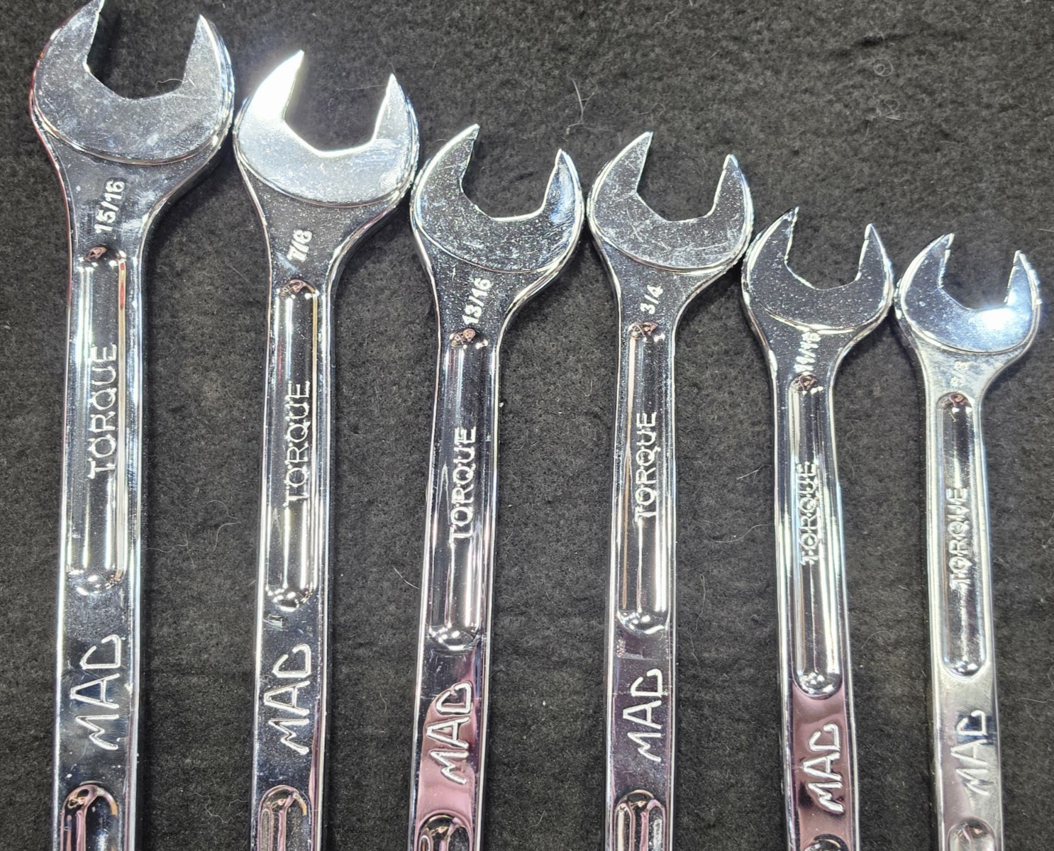 MAC SCL14PT,14PC,SAE,12PT,OPEN END COMBO WRENCH SET, PRECISION TORQUE, FREE SHIP