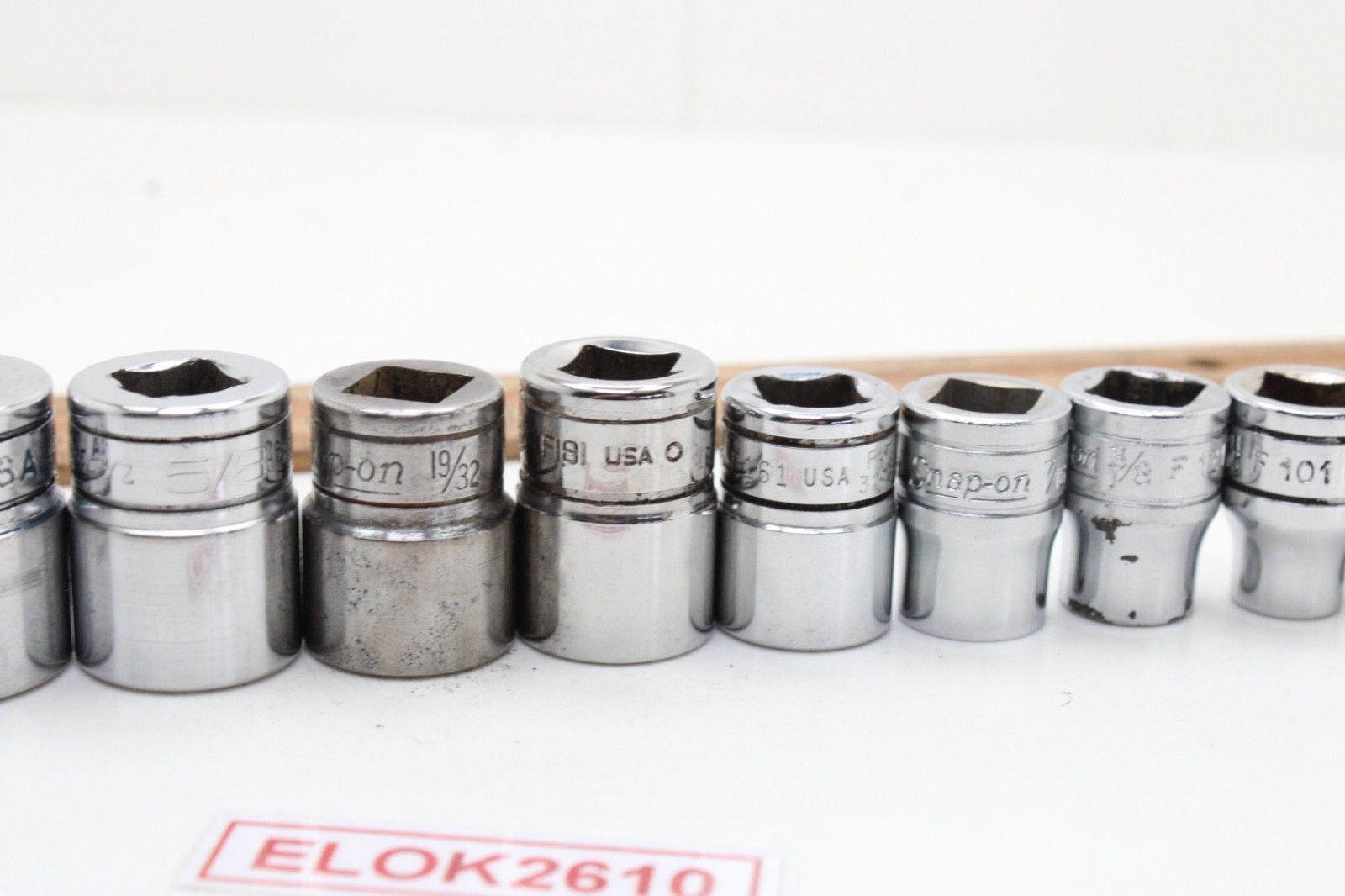 Snap-on F081 – F281 1/4-7/8″ 3/8″ Drive 12 Point 12 Piece SAE Chrome Set USA