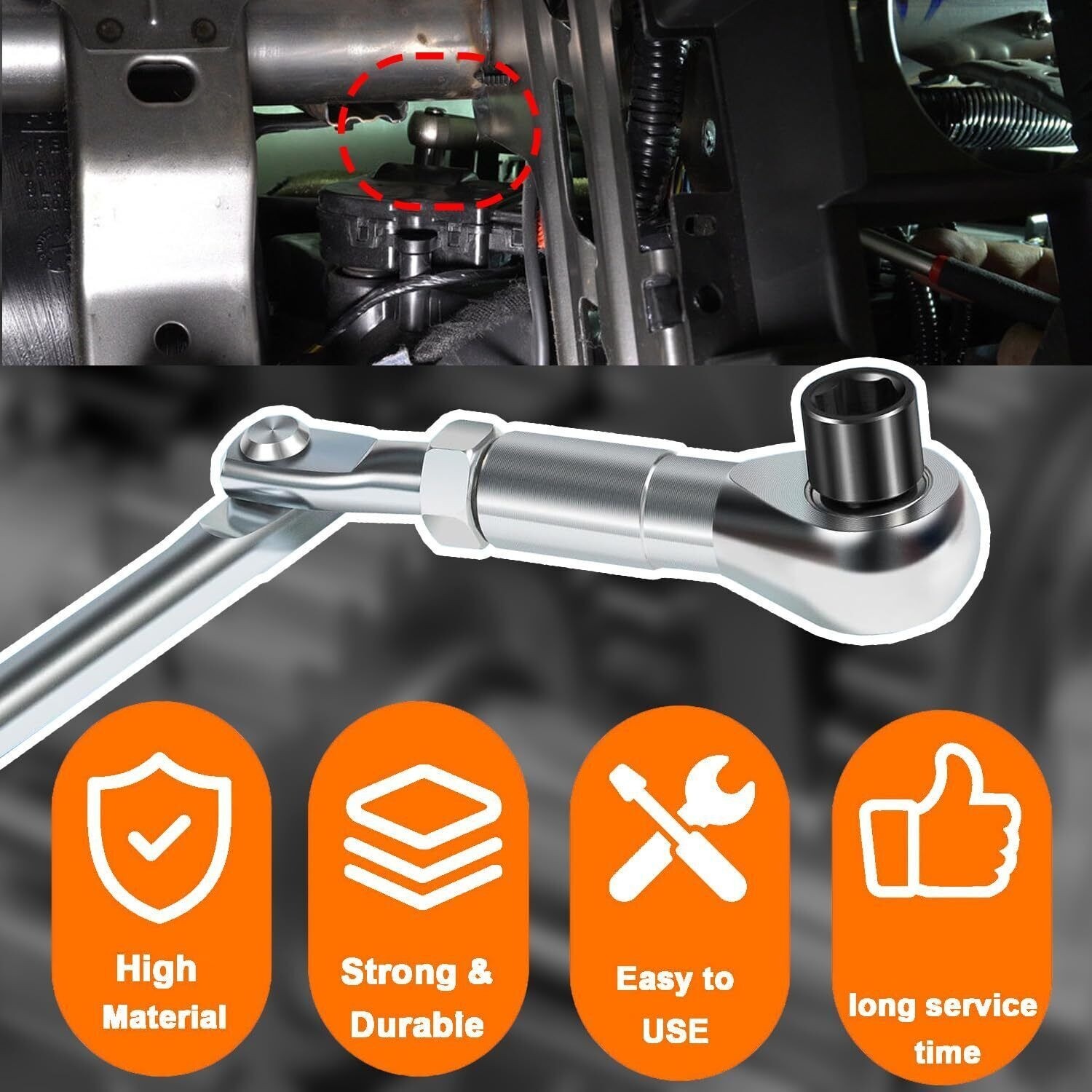 64180 Actuator Motor Ratchet Wrench Set 5.5mm 7mm 8mm Socket For Lisle Tool