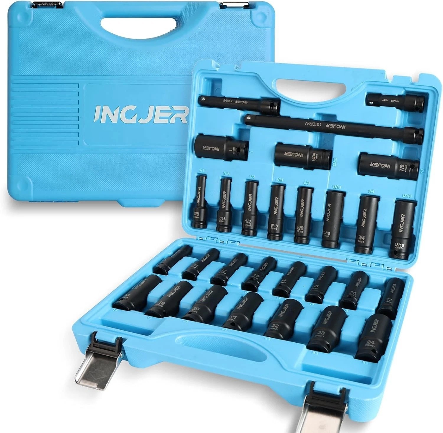 Complete 1/2″ 29PCS Impact Socket Set – Chrome Molybdenum, Corrosion Resistant