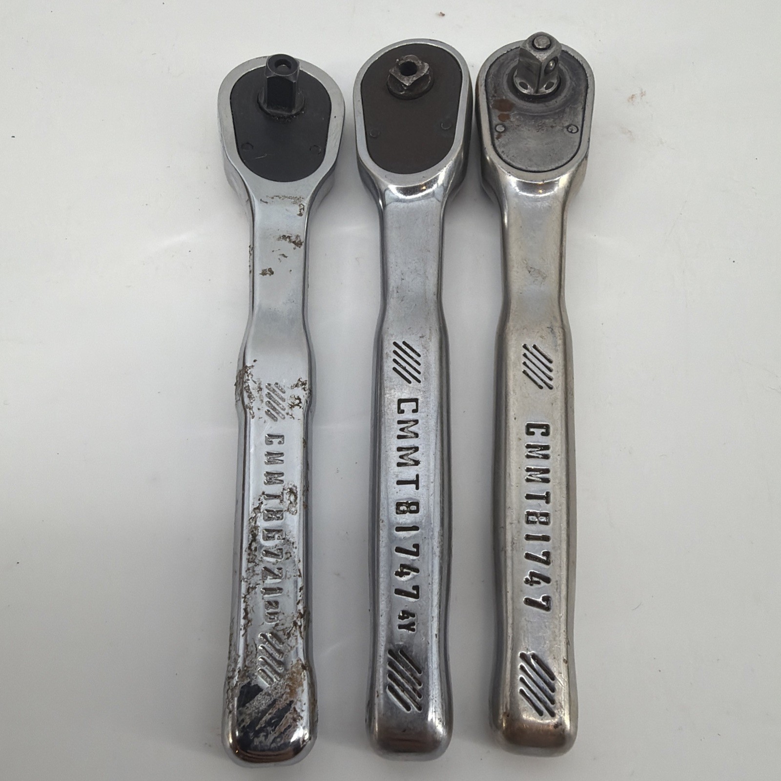 Lot of 3 – 1/4″ drive Ratchets for REPAIR Craftsman, Warranty Eligible Exchange
