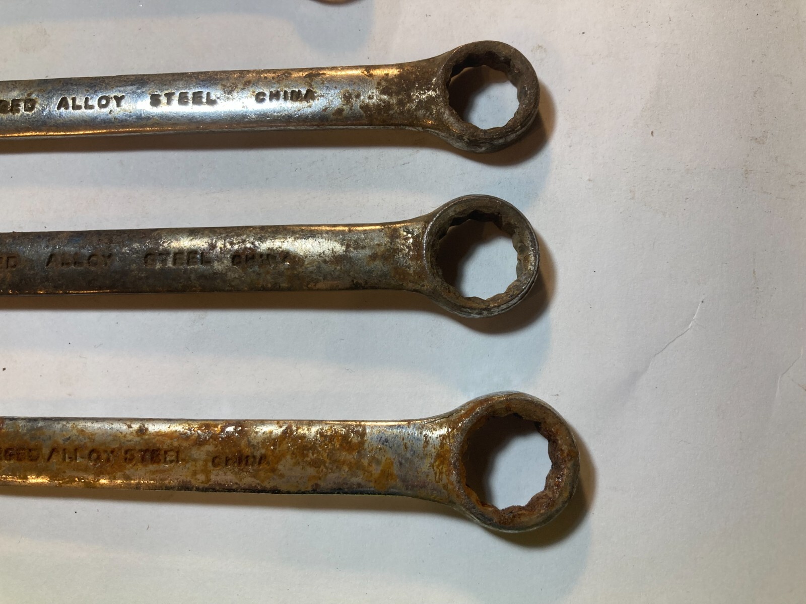 Vintage 6 Combination Wrenches 8, 10, 11, 13, 14, 15mm Steel Drop Forged Metric