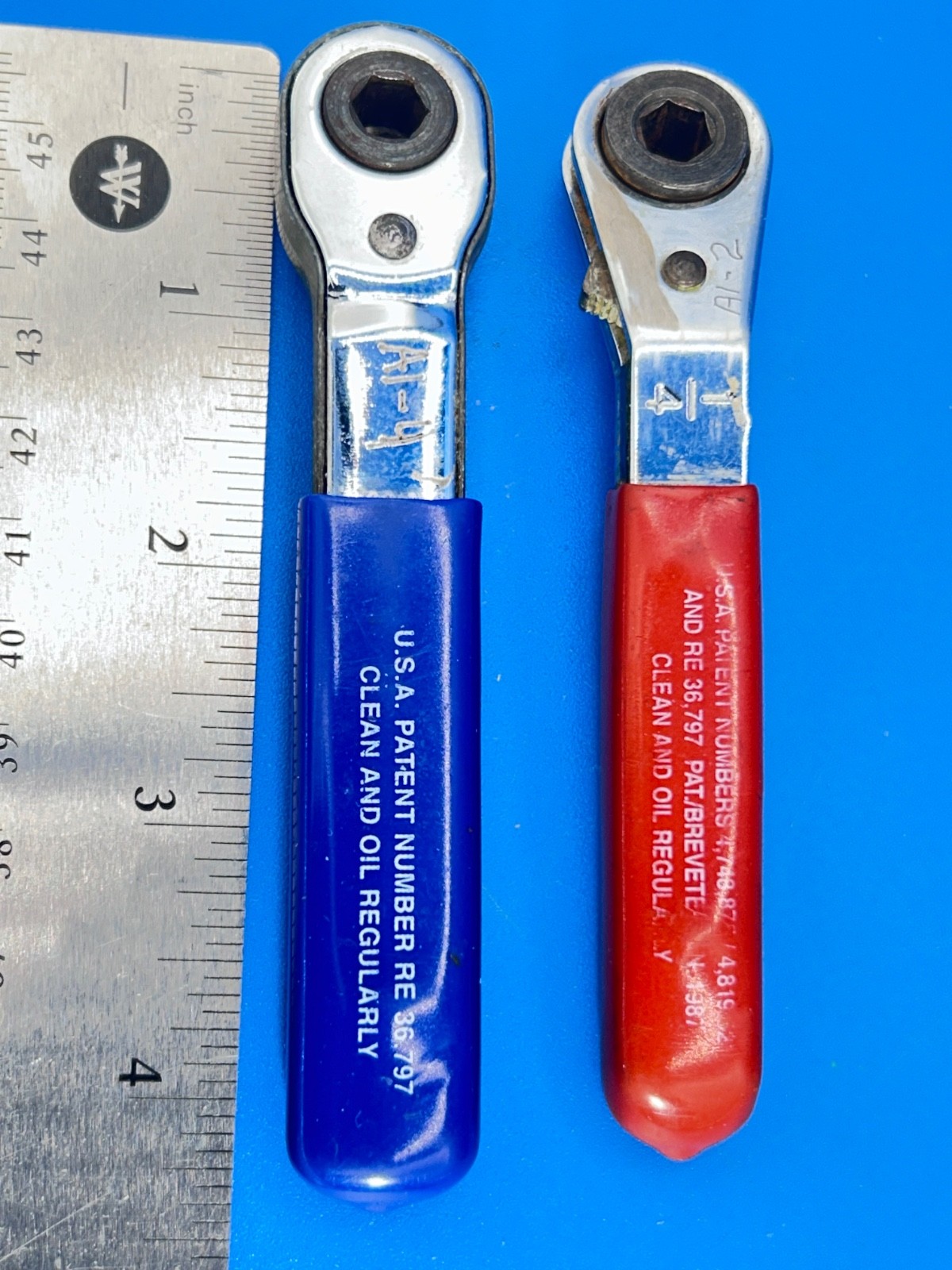 Blue Point Tools Offset Mini Ratcheting Driver 1/4” BTWOS 2 Pieces USA N-8