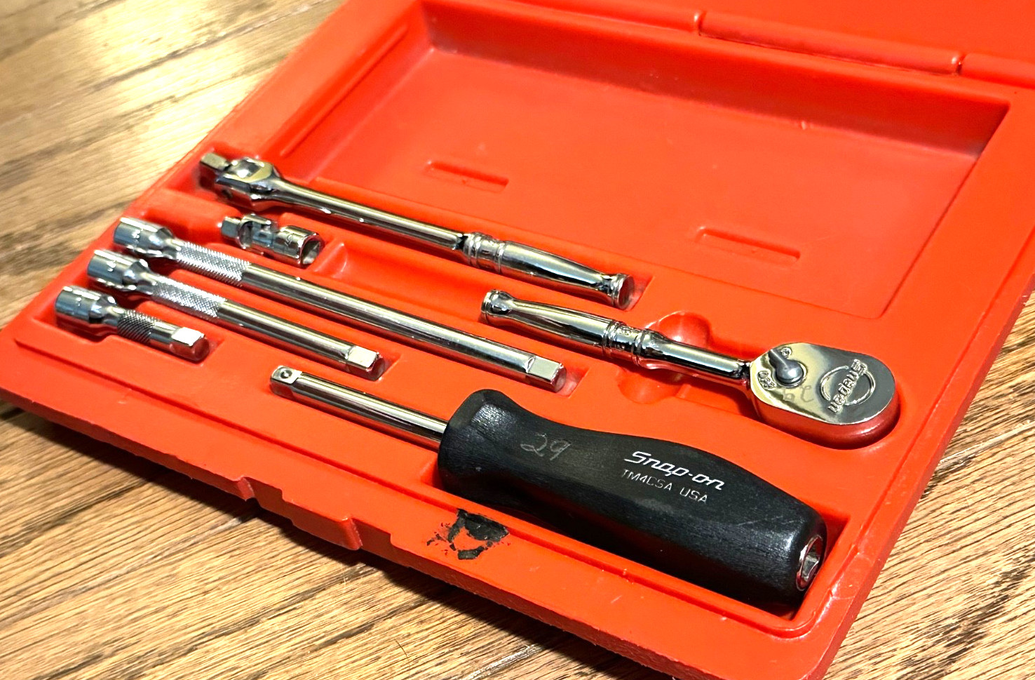 🇺🇸 Snap On Tools 1/4″ Ratchet Breaker Set General Service Extension Swivel Lot