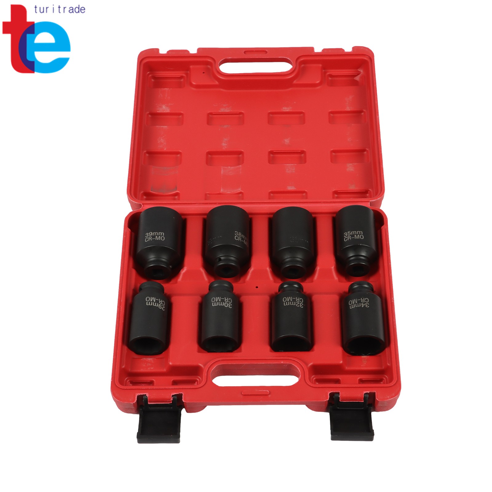8Pc Axle Nut Socket Set 12 Point 1/2″ Drive 29-39mm for Toyota BMW Mercedes-Benz