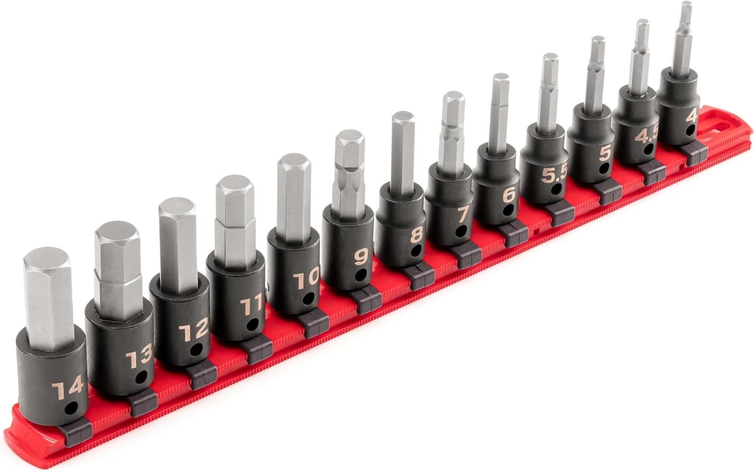13-Piece Hex Impact Bit Socket Set with Rail – Precision & Durability