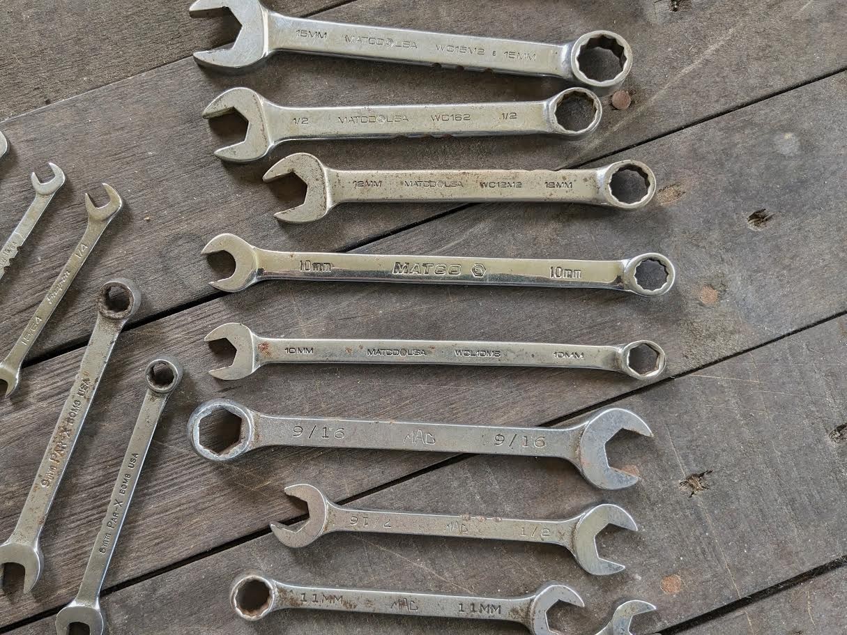Snap on, Matco, MAC, etc. mixed lot of various wrenches