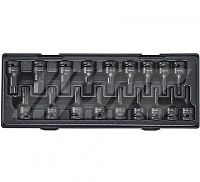 JTC 1/2″ DR. 18 PCS IMPACT BIT SOCKET SET(60L), JTC TOOLS # K4181