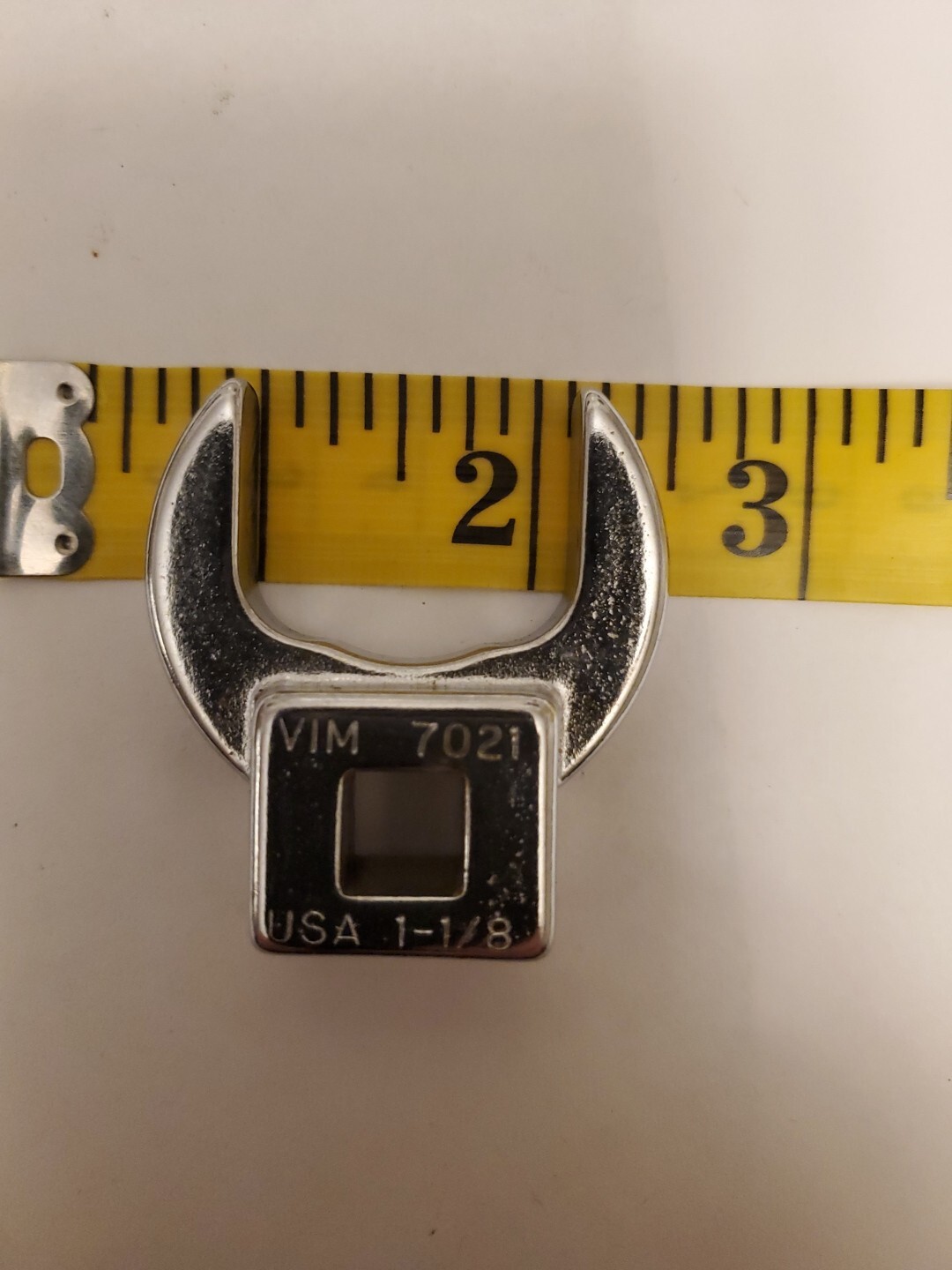 (1) VIM # 7021 Polished CHROME CROWS FOOT 1-1/8 in. 3/8 Drive Made USA 3.3 Oz.