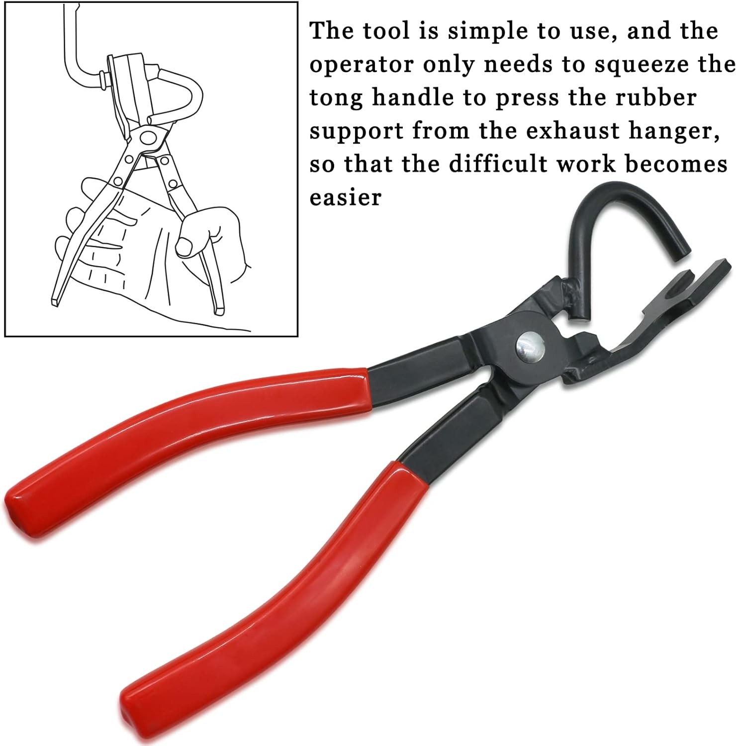 38350 Pliers Exhaust Hanger Brackets Rubber Support Red (Color)