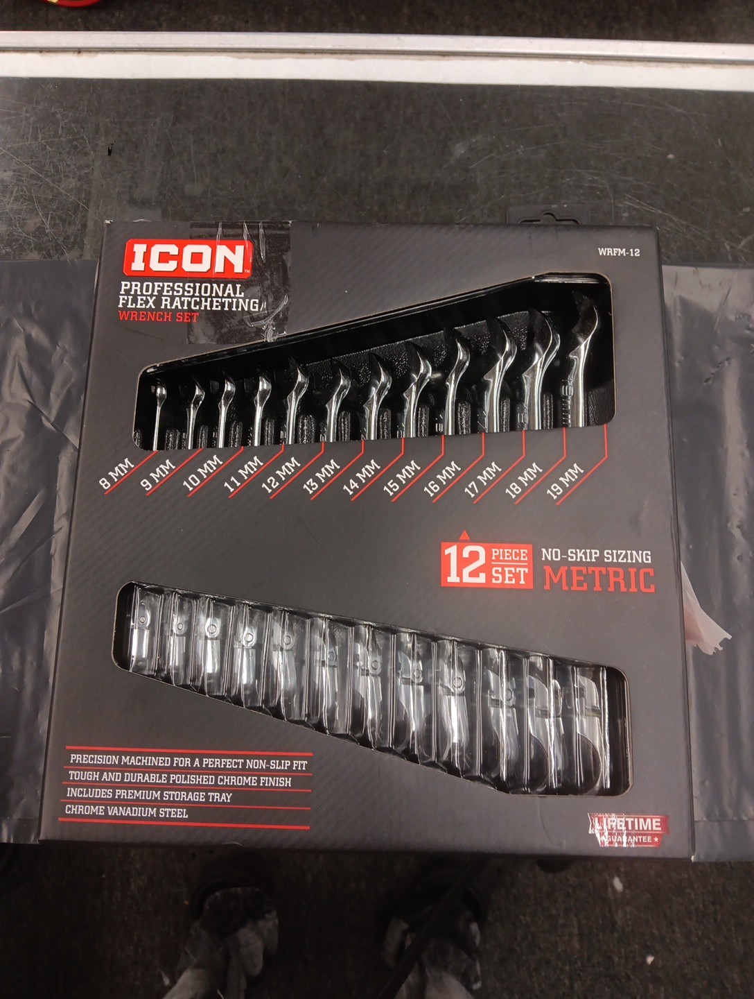 Icon Professional Flex Ratcheting Wrench Set 12pc (56427)… FREE S&H!