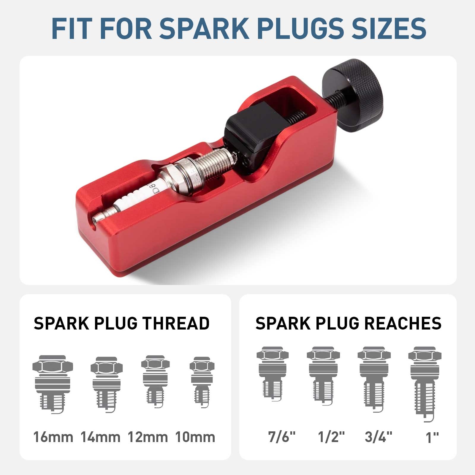 Universal Spark Plug Gap Adjustable Alloy Steel with 32 Precision Feeler Blades
