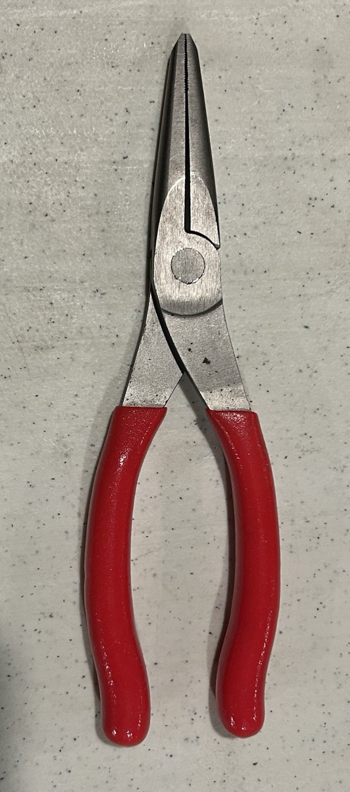 NOS. Snap On 8″ Needle Nose Pliers Red Soft Grip Handle 96CF USA