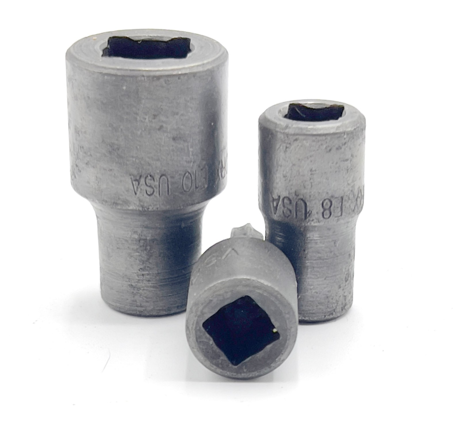 3pc Impact Sockets, External Torx 1/4″ E-8 & 3/8″ E-10 + FREE Square 1/4″ T-27