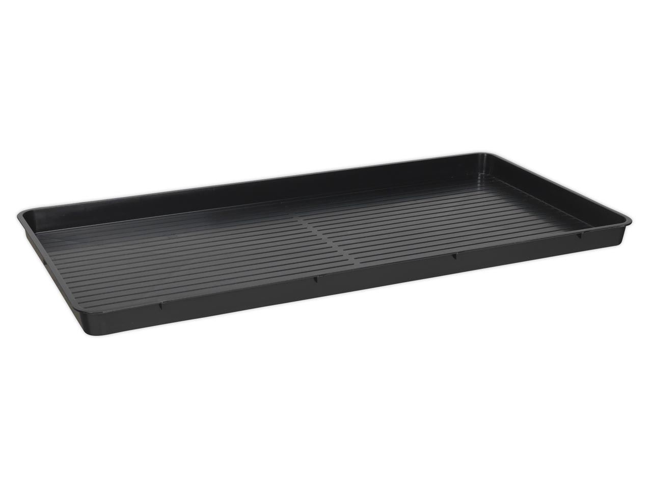 Black Plastic Large Low Profile Drip Tray 110cm x 55cm x 5cm Garage Workshop DIY