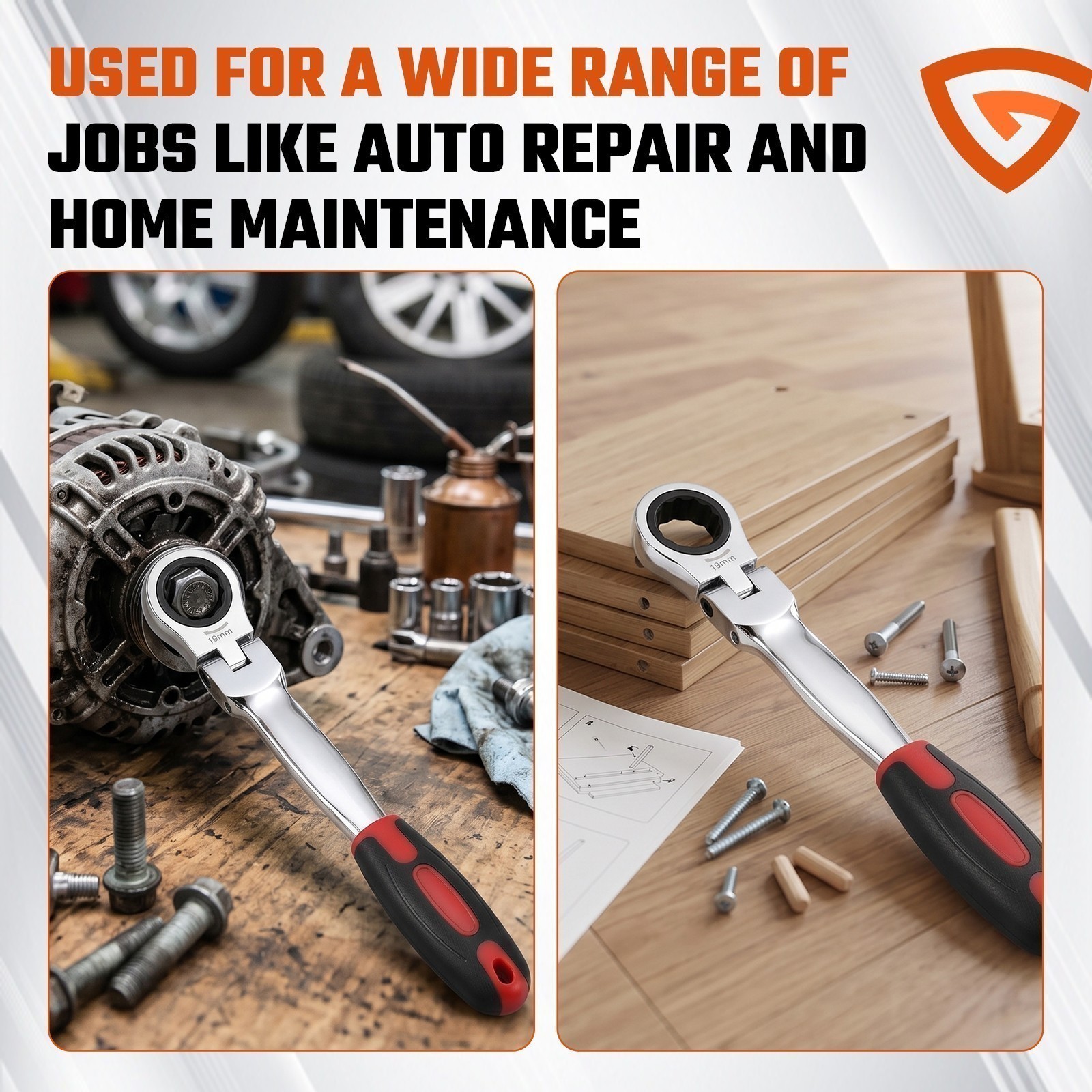 12 in 1 Universal Socket Wrench Multifunction 180° Rotating Head Spanner Tool US