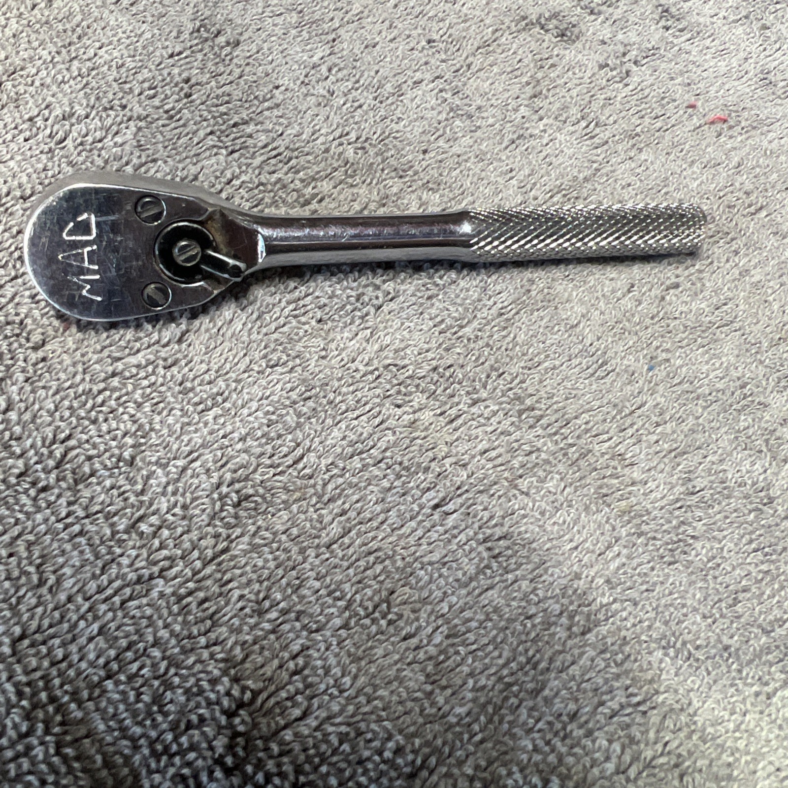 Mac Tools MR5 X3 1/4 Drive Chrome Ratchet with Knurled Handle USA 2P