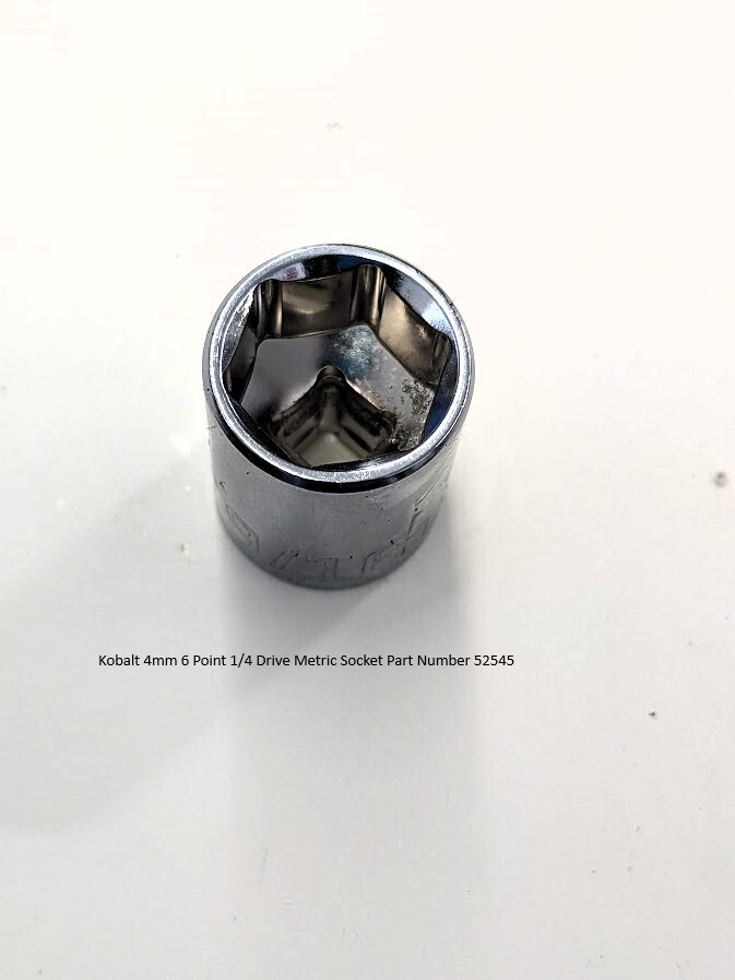 Kobalt 1/4″ Drive 6 Point Metric Sockets No Color Band – PICK YOUR SIZE
