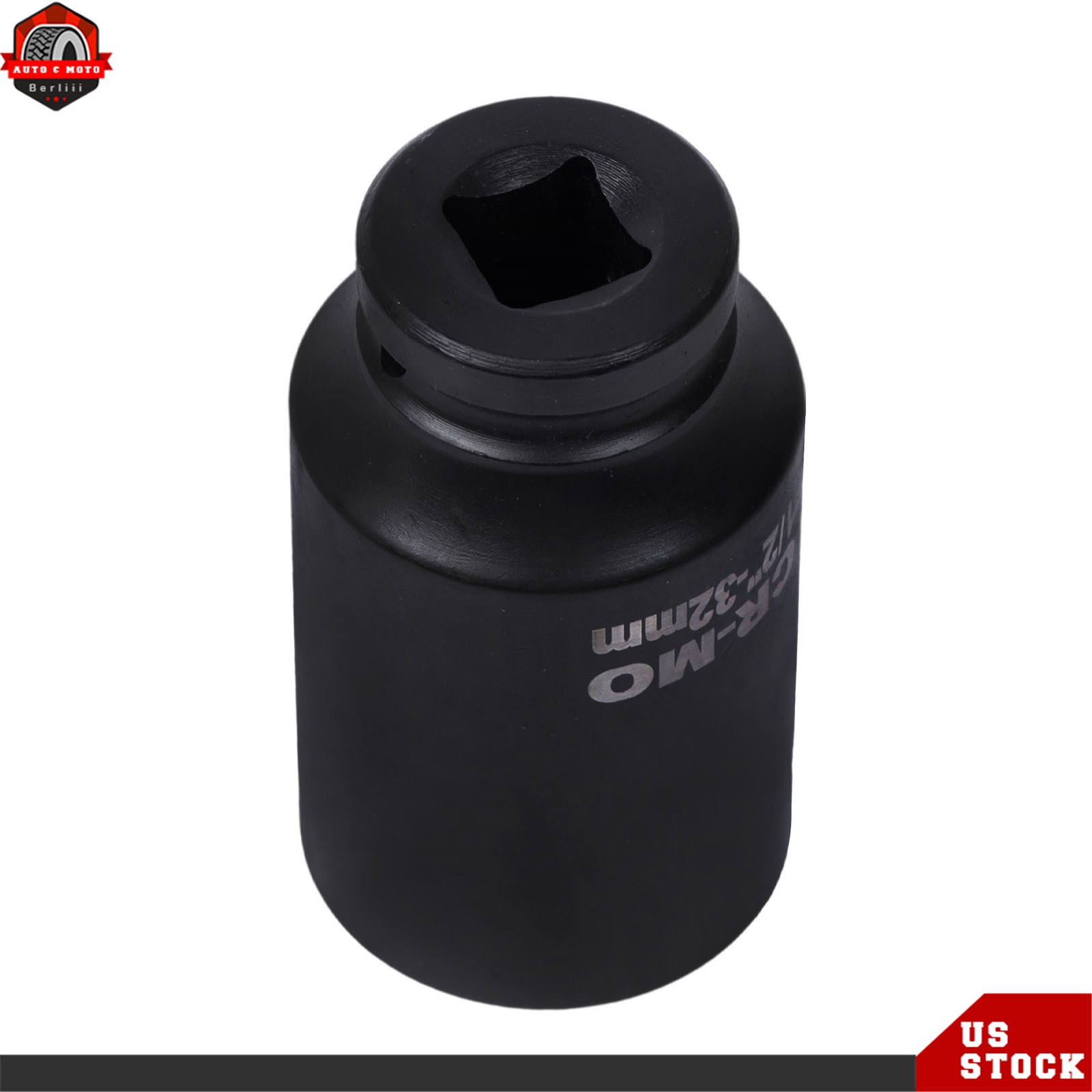 35pcs 1/2″ Inch Deep Impact Socket Set Drive 8-32mm Metric Garage With Case