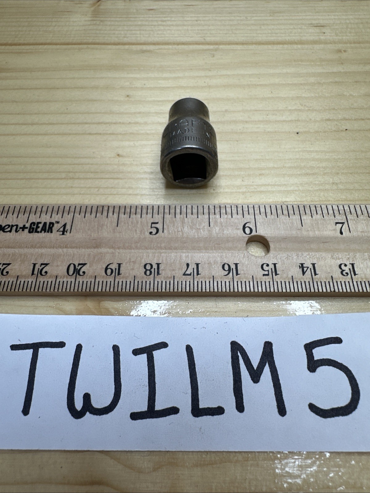 Vintage Craftsman 3/8″ Drive 9mm 6 Pt Shallow Socket G1 43541 USA