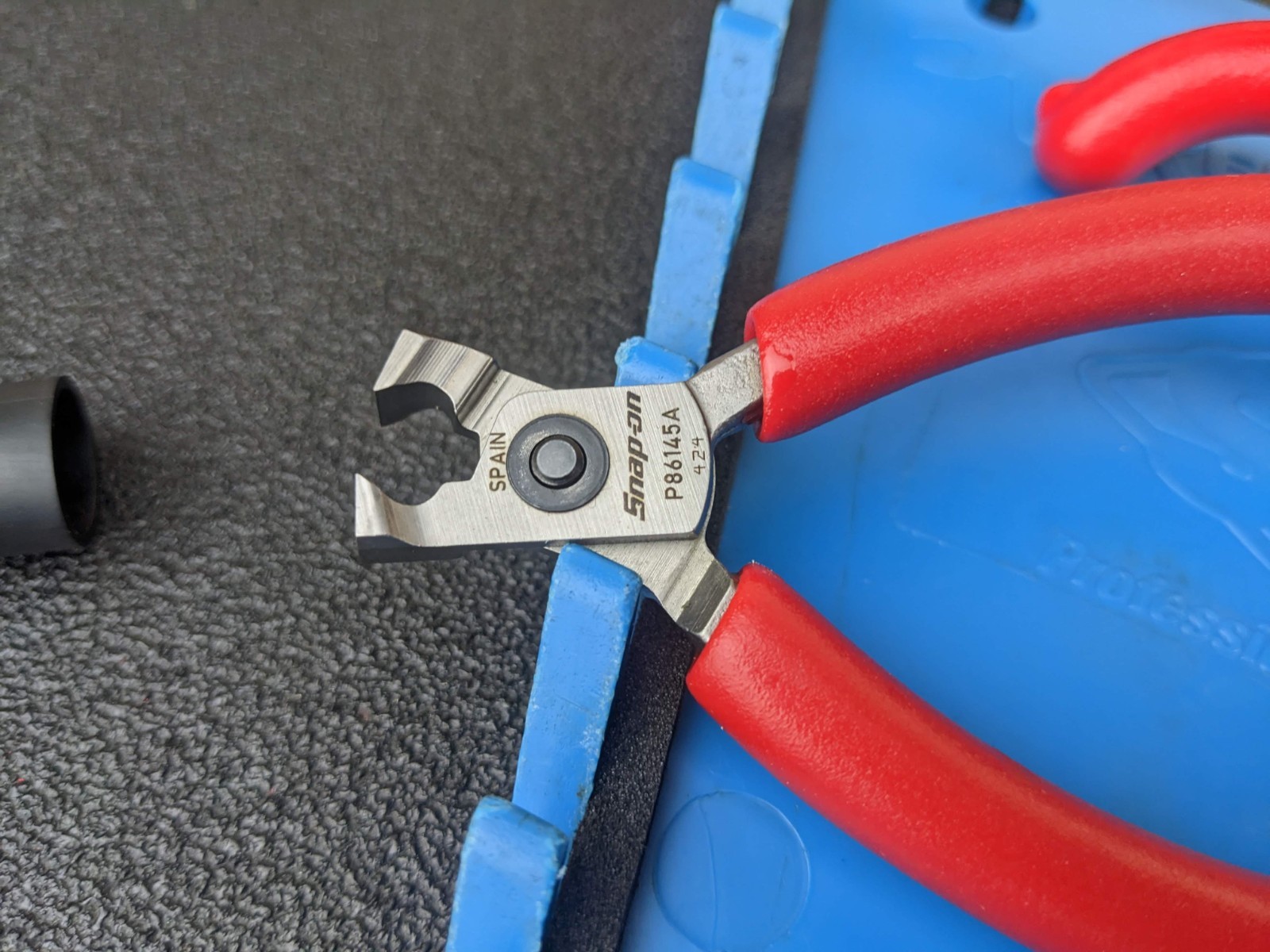#bp051 Snap-on USA NEW RED 10-Piece Diagonal Cutter Pliers Foam Set PLDC1000FR