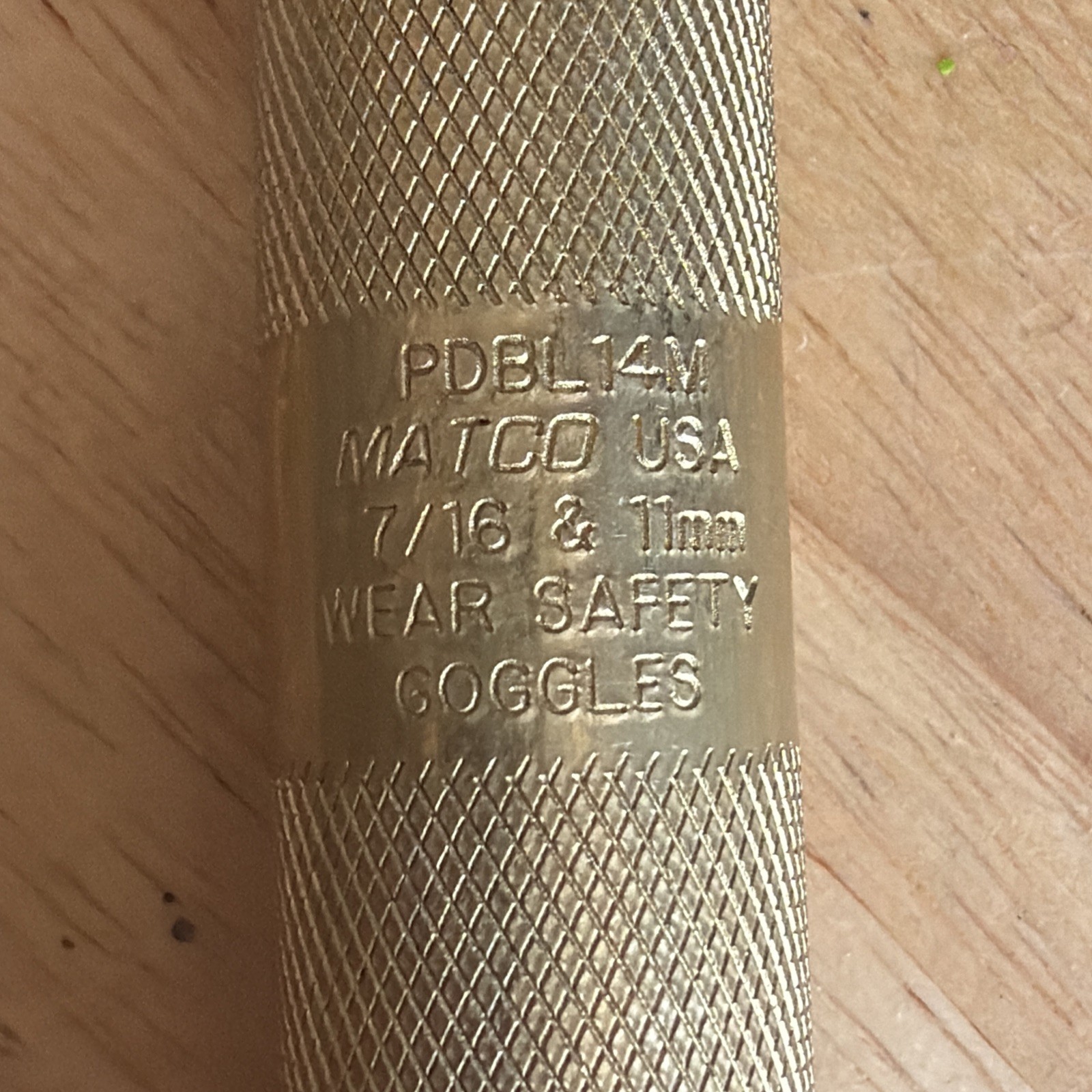 Matco Tools 7/16″ 11mm Tapered Brass Punch 14″ Long Knurled PDBL14M USA NEW