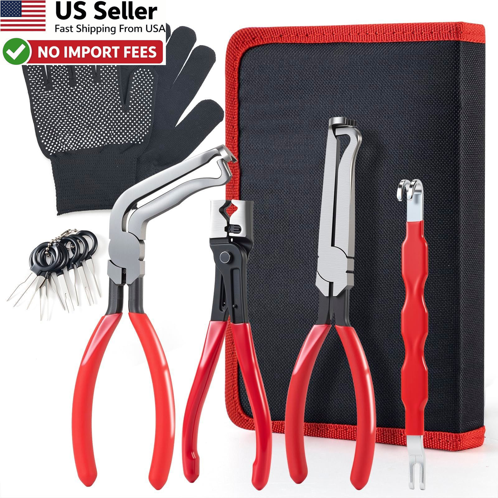 7 Pcs Electrical Disconnect Pliers Terminal Pin Removal Tool Kit Automotive