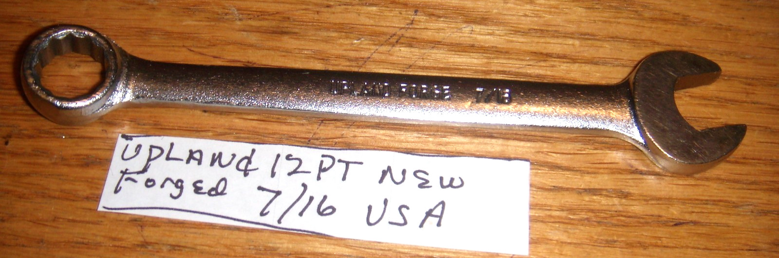 UPLAND FORGED 7/16″ COMBO END WRENCH NEW USA 12 POINT FREE SHIPPING