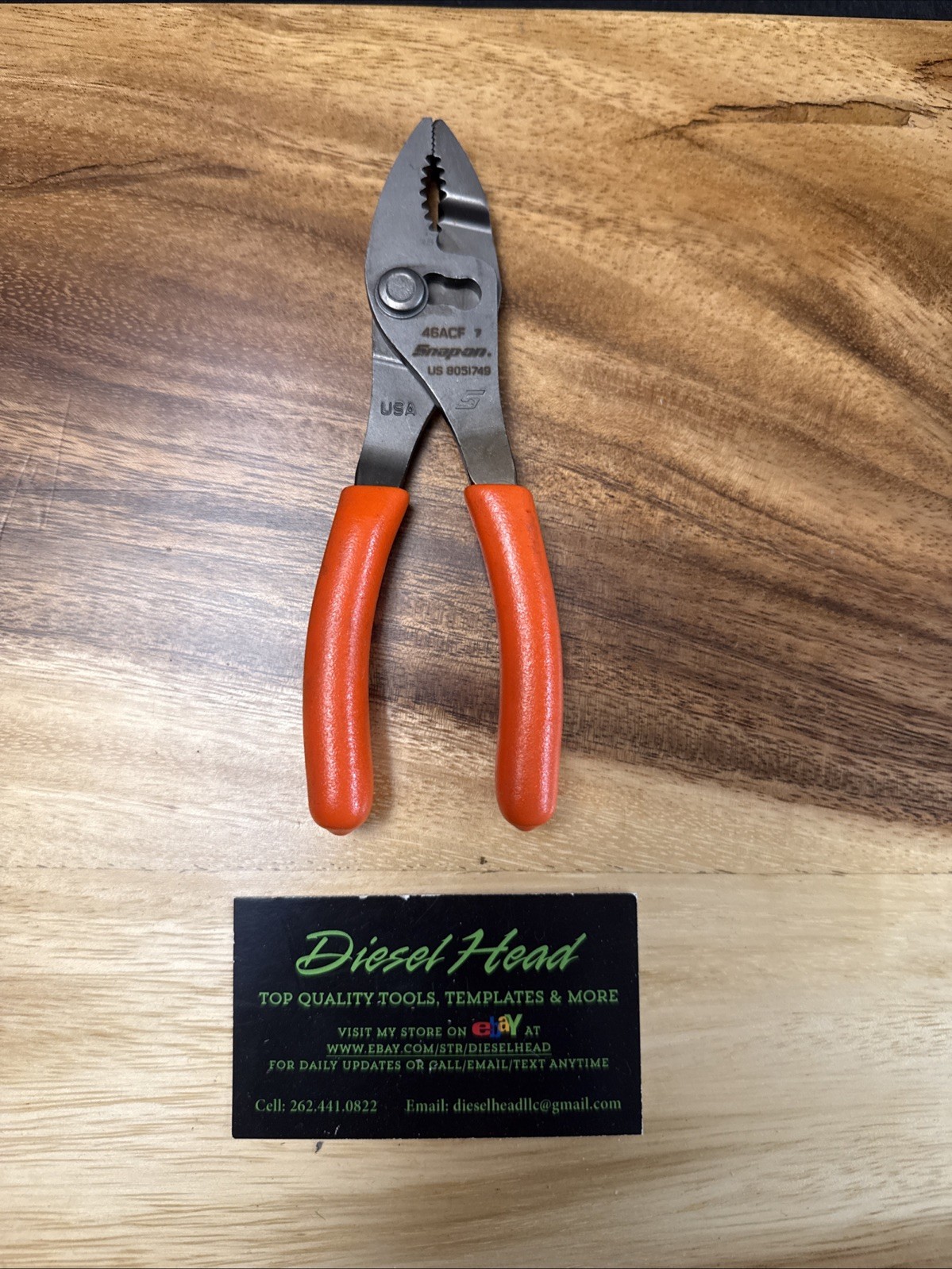 *NEW * Snap On 46ACF 6″Combo Slip Joint Pliers w/Soft Grip ORANGE Handles