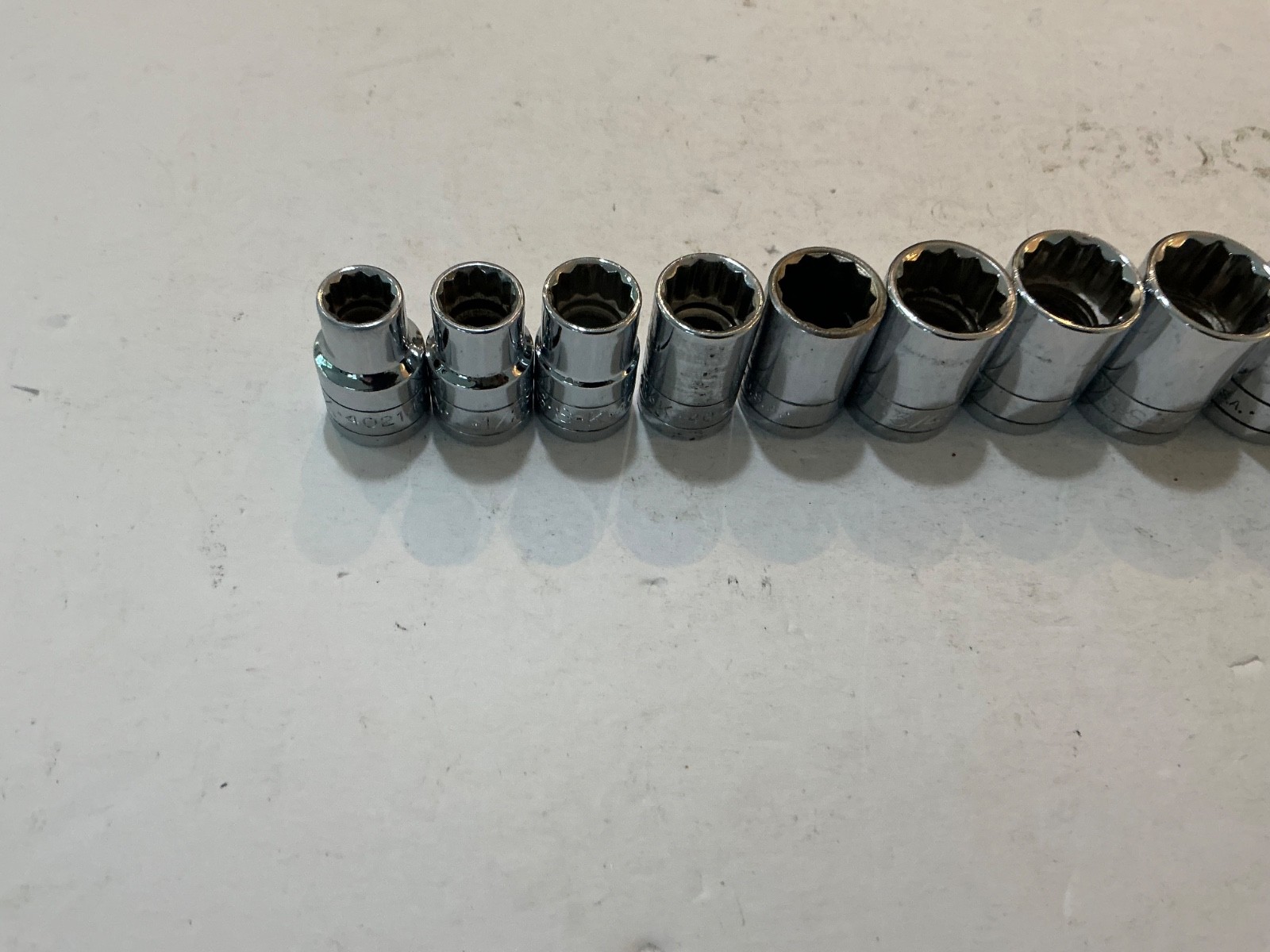 S-K tools 14 pc 1/2″ dr shallow 12pt SAE socket set 7/16″-1 1/4″ USA made