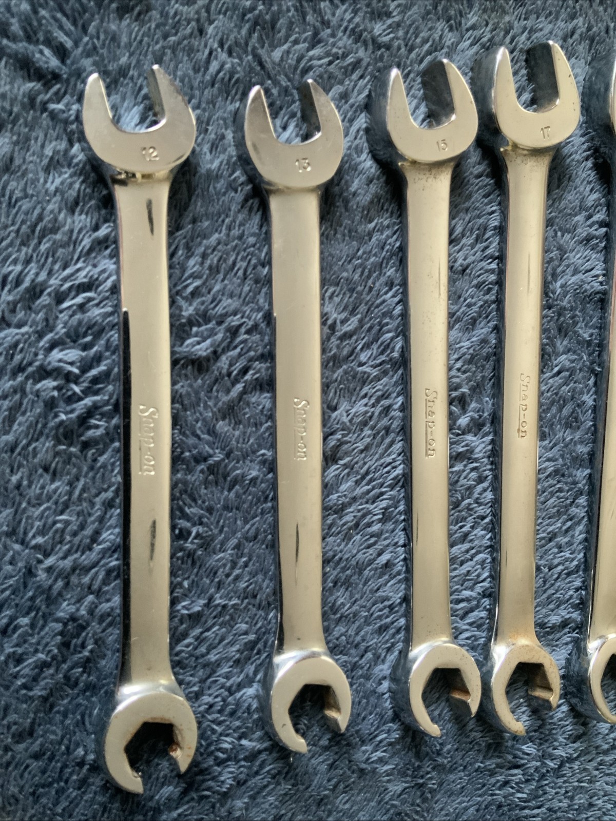 Snap On 5pc Flare Nut End/ Open End Wrench Set….metric, 12, 13, 15, 17, 19……aaa
