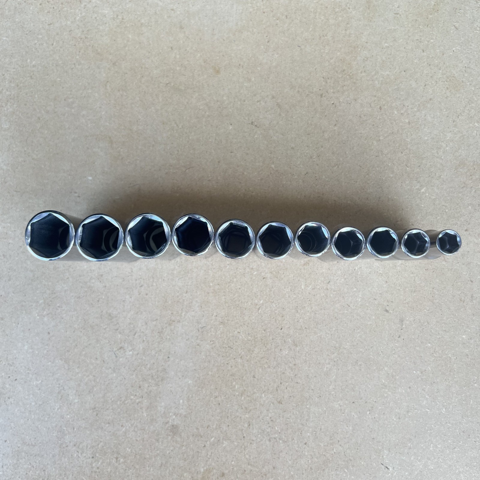 Craftsman 3/8″ Drive 11 Pc Metric Deep Socket Set 9mm-19mm 6 Pt -G2- USA NOS