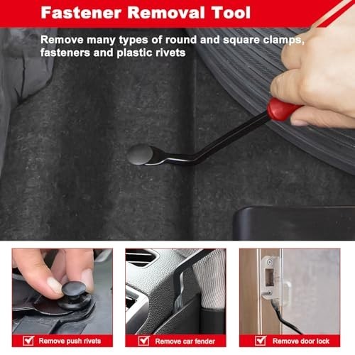 3 Pcs Clip Remover Tool Set Auto Trim Removal Pliers Pry Kit Car Door Panel