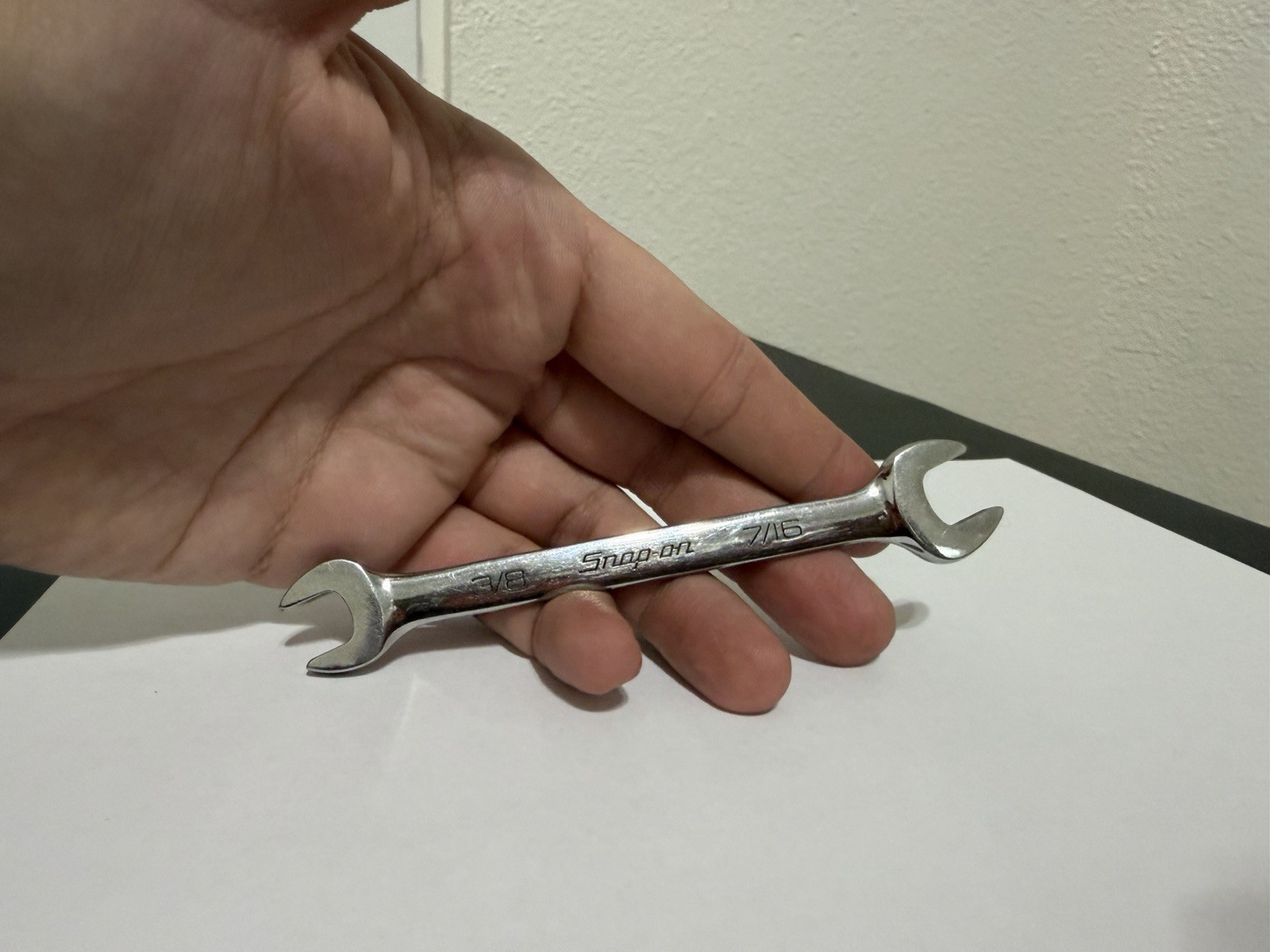Snap-on Tools 3/8″ – 7/16″ Open Ended Wrench VO1214B USA