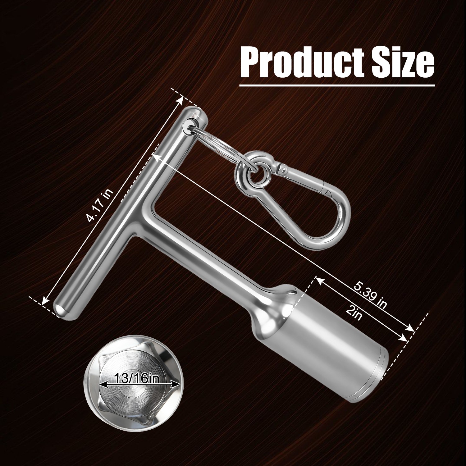 T-Handle Penta Socket 13/16″ Deep Socket Lineman Wrench Use for Penta Head Bolt