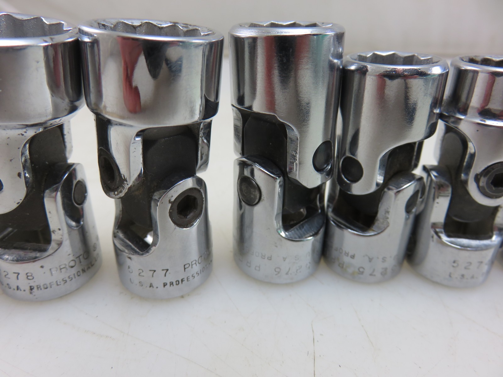 Proto Professional Swivel Universal Joint Socket Set 7pc 3/8″ Dr. 3/8″-3/4″ USA