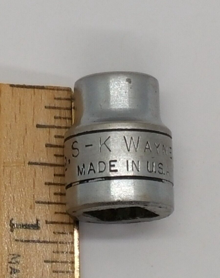 SK Wayne 3/8″ Drive 6 Point 3/8in. Shallow SAE Socket 45112 USA S574