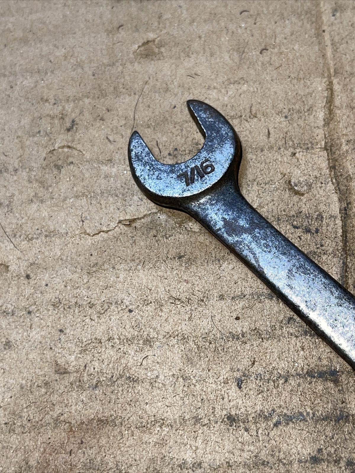 Vintage VLChek USA W1415 7/16 in x 1/2 in Stubby open end Wrench 7/16” x 1/2”