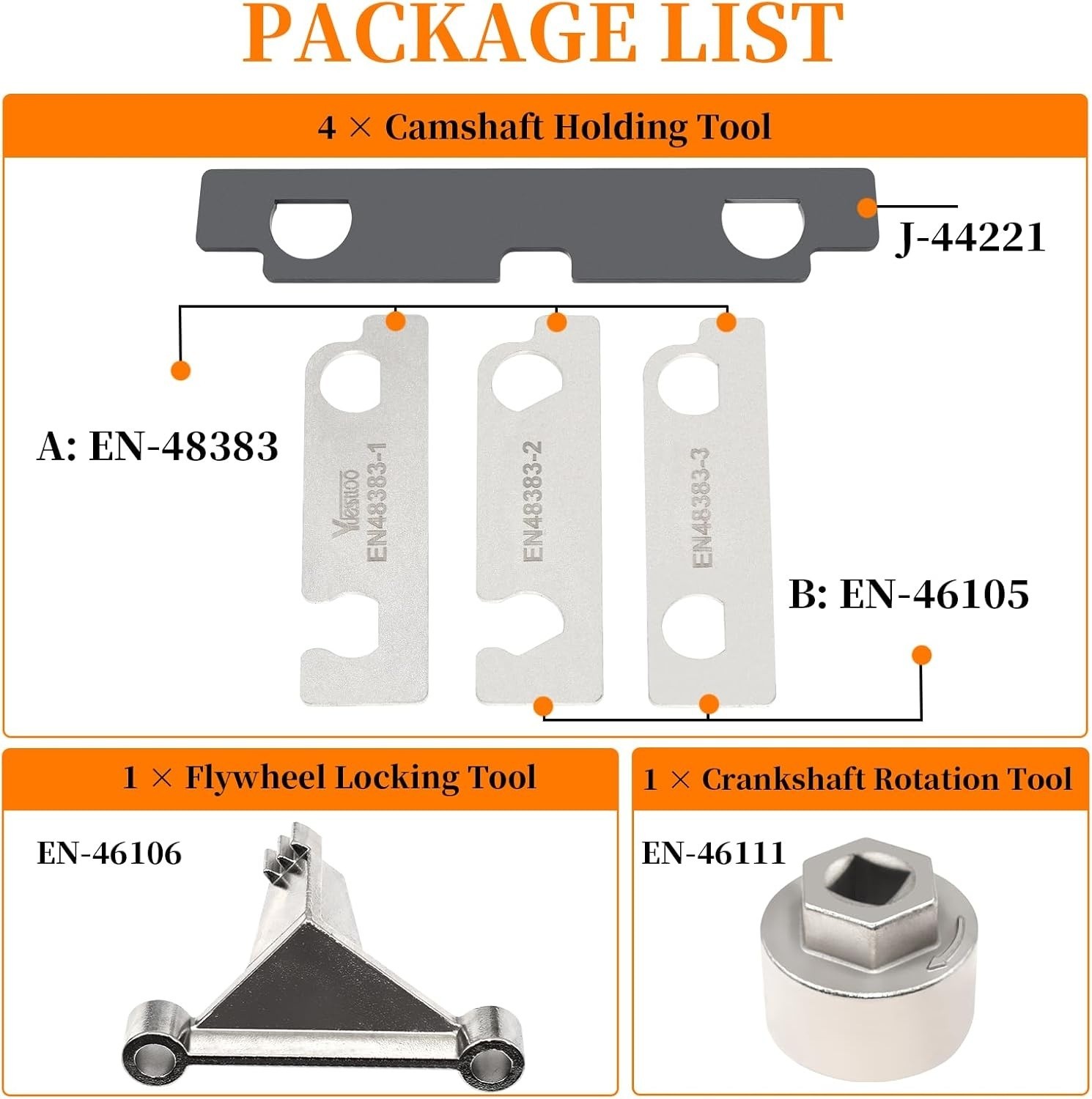 Camshaft Retaining and Alignment Timing Tool Kit Compatible With GM GMC Cadillac