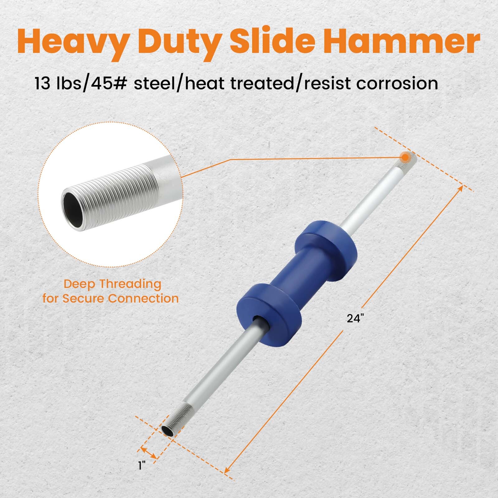 18pcs 13LBS Slide Hammer Dent Puller Auto Body Dent Repair Bearing Axel Set Kit
