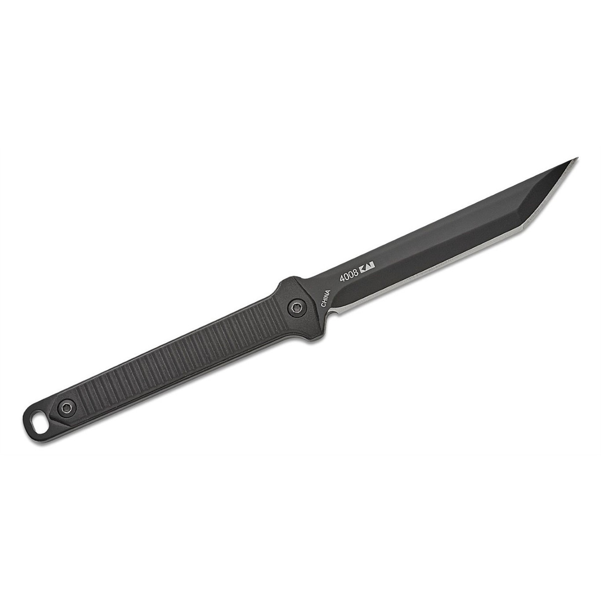 Kershaw Dune American Tanto Fixed Blade Neck Knife with Nylon Sheath – Black
