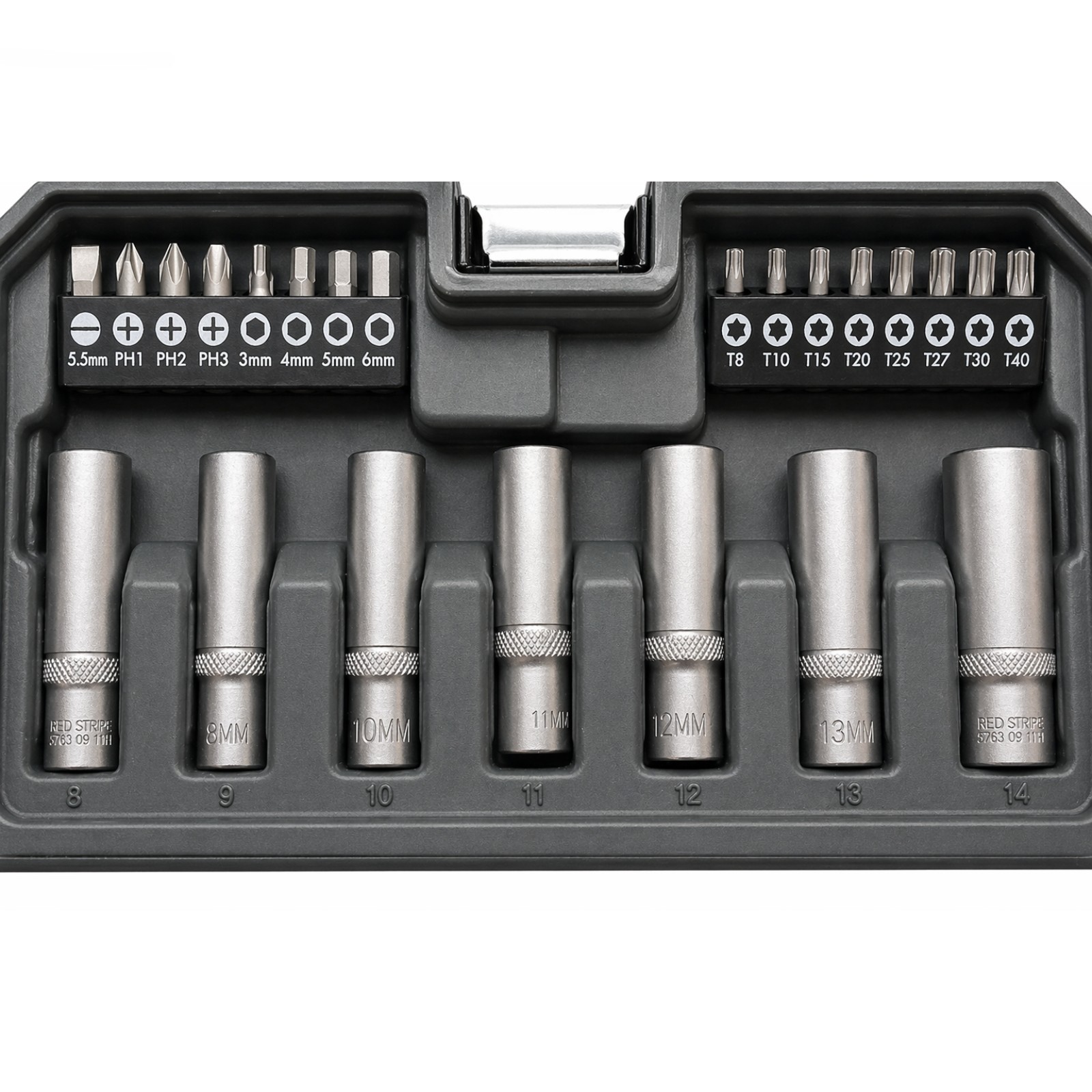 Würth® Red Stripe 1/4 INCH SOCKET WRENCH ASSORTMENT 40 PIECES – 5763114040