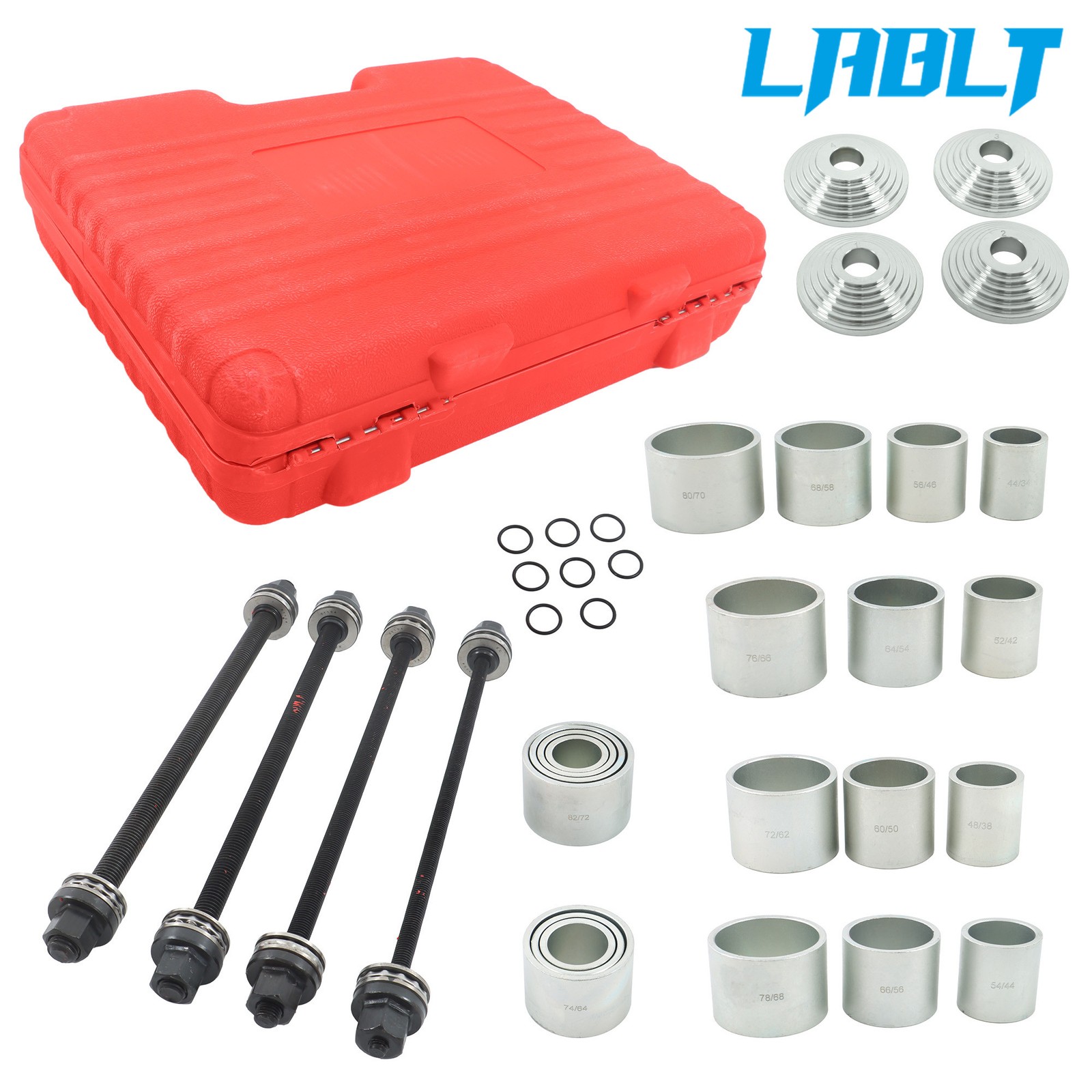 28PCS Bearing Removal Tool Set Universal Compression & Tension Sleeve Puller Kit